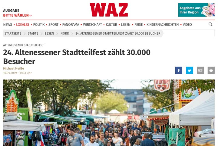 Stadtteilfest zählt 30.000 Besucher